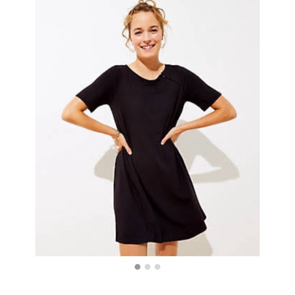 The Loft brand new casual black tee dress